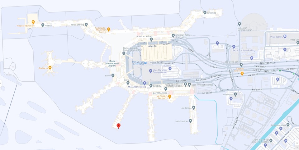 Miami Airport Terminal Maps | Miami Airport MIA