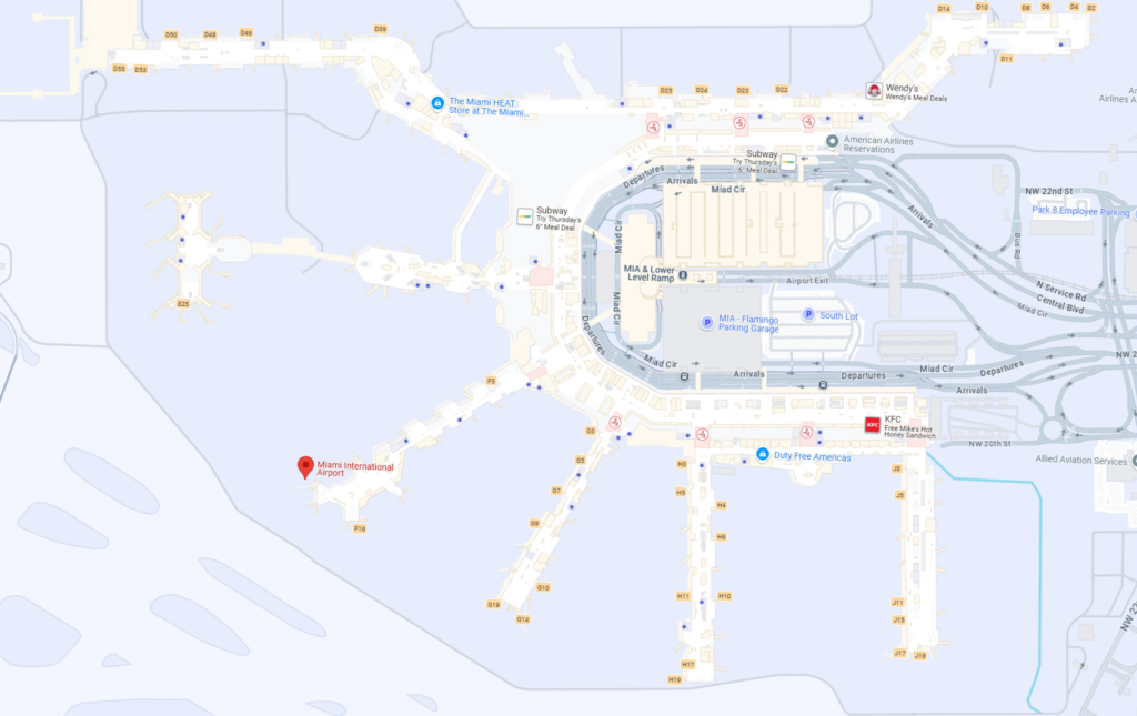 Miami Airport Terminal Map
