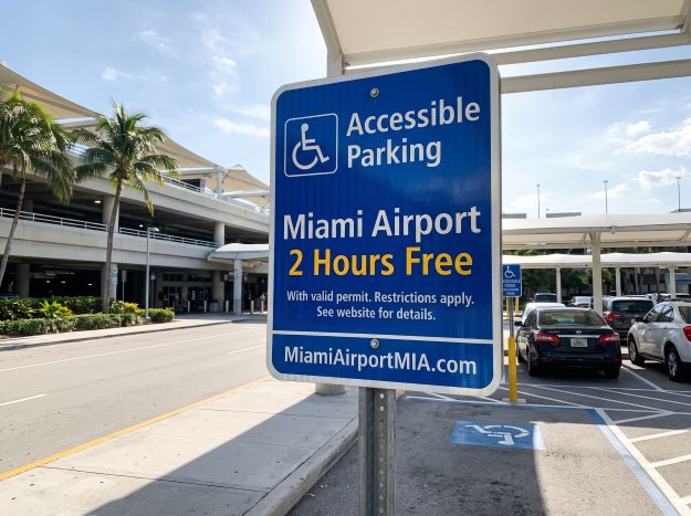 Accessible Parking Miami Airport MIA free 2 hrs