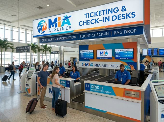 MIA Airlines Directory & Ticketing Check-In Desks MIA Airlines Directory & Ticketing Check-In Desks