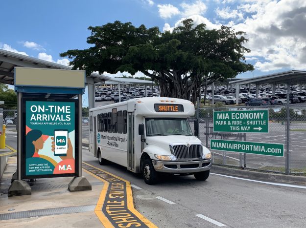 Miami Airport MIA Economy Park & Ride lot and shuttle