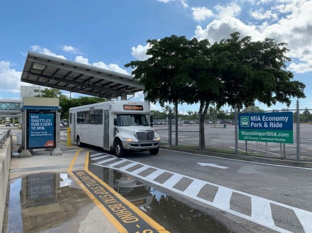 Miami Airport MIA Economy lot Park and Ride shuttle